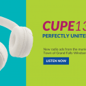 Web banner. CUPE 1349 Perfectly United. Radio ads