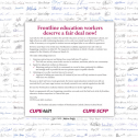 Open letter signed by school board workers