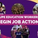 CUPE Education workers in job action