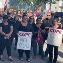 Local 1022’s demonstration at the Hastings and Prince Edward District School Board