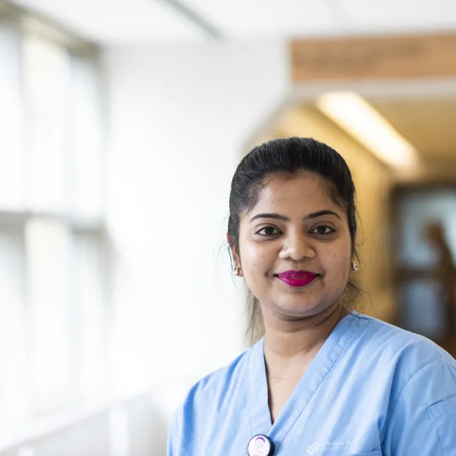 Health care worker at work