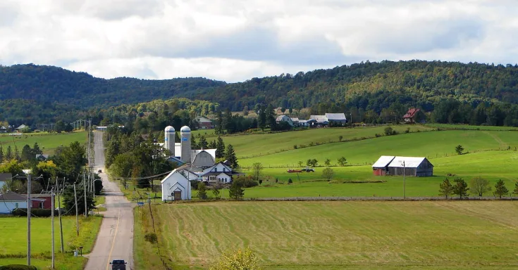 Vue de la Vallée de Harrington dans le Canton de Harrington, Québec, Canada. Wikimedia. P199