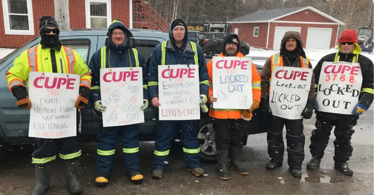 Locked out municipal employees at the Town of Holyrood