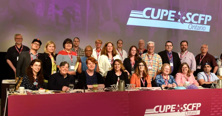 CUPE Ontario executive board group photo