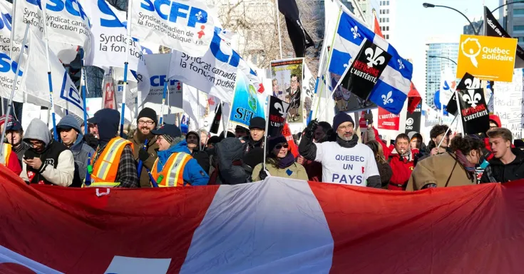 Quebec pensions rally