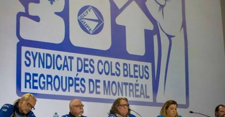 Assemblée des cols bleus de Montréal le 25 novembre 2015
