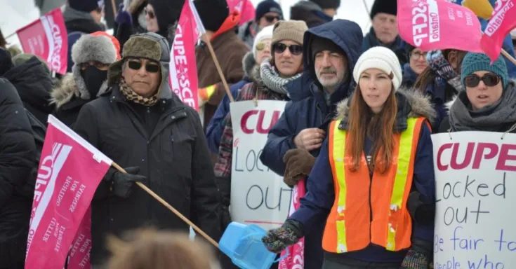 CUPE 2049 picket line