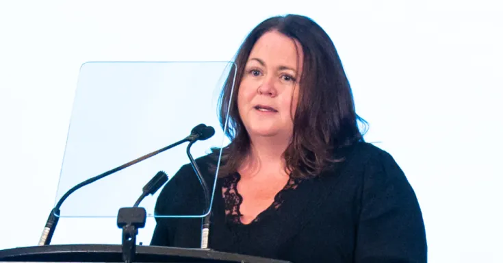 CUPE National Secretary Treasurer Candace Rennick addresses delegates in Vancouver.