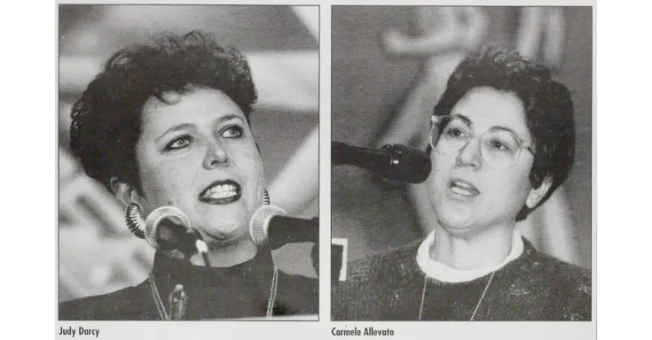 Judy Darcy and Carmela Allevato