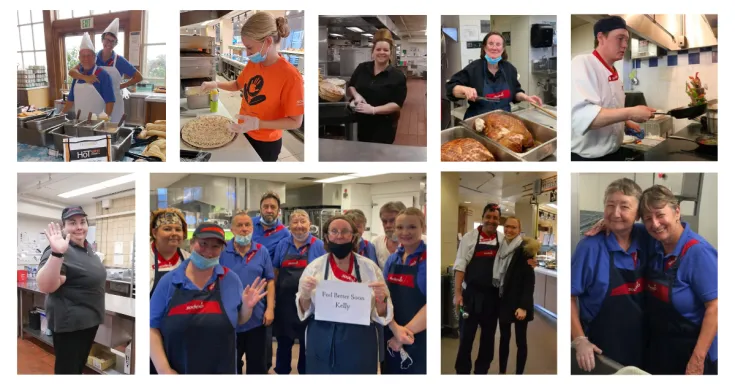 Pictures of UNB food service workers