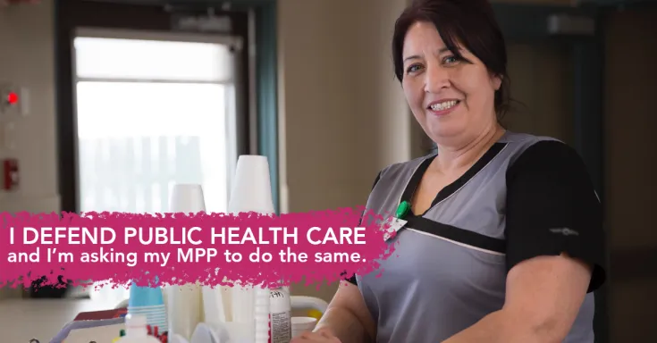 CUPE member defending public health care