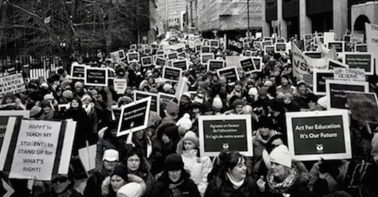 Rally for NSTU teachers at the Nova Scotia Legislature