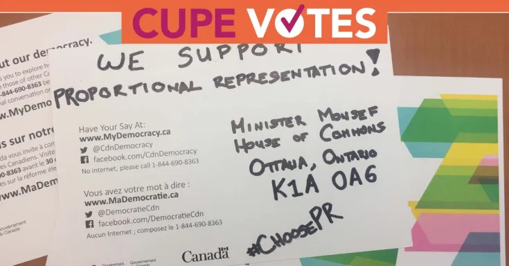 Proportional Representation: CUPE votes