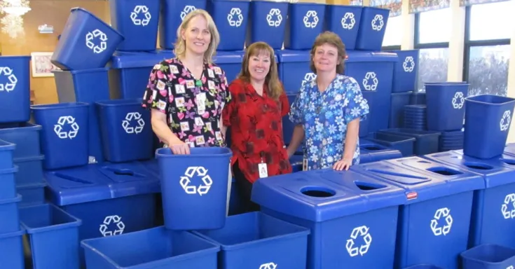 Blue bins
