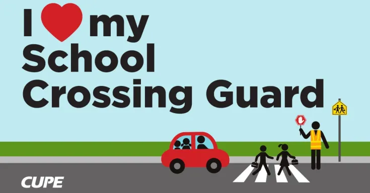 Text: I love my school crossing guard