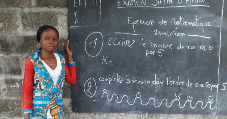 Judith teaches at a school in Equateur province, Democratic Republic of the Congo. Credit: Oxfam.