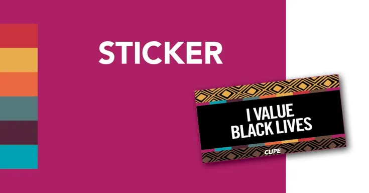 Sticker: I value black lives