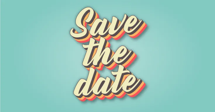 Save the date graphic