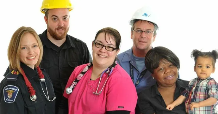 Workers from a variety of sectors